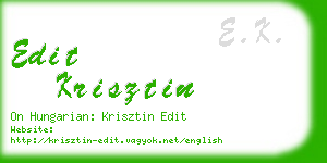 edit krisztin business card